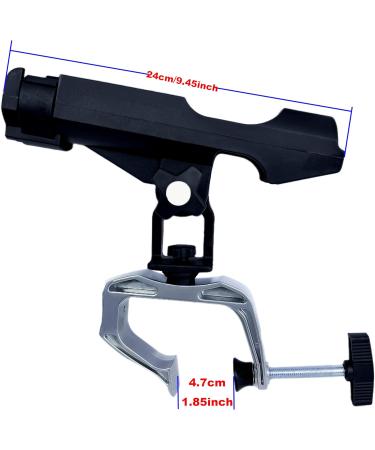 Fishing Boat Rod Holder 2 Pack - 360 Adjustable Large Clamp Opening Foldable Fishing Rod Stand - Buy Online on SooperMarket.com