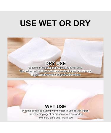 500 Pcs Makeup Cotton Pads Natural Premium Non-Woven Square Cosmetic Cotton Pads Makeup Facial Soft Cut Cotton for Skin Care or Remove face/Eyes and Lips Makeup (Thin) - Buy Online on SooperMarket.com