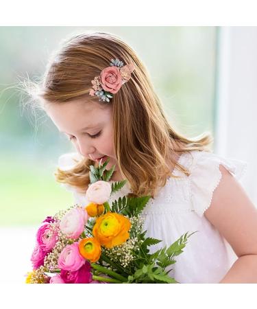 Supgomax Flower Hair Clips - 6 Pack Baby & Girls Hair Accessories | Floral Hair Loop Clips for Perfect Styling - Buy Online on SooperMarket.com