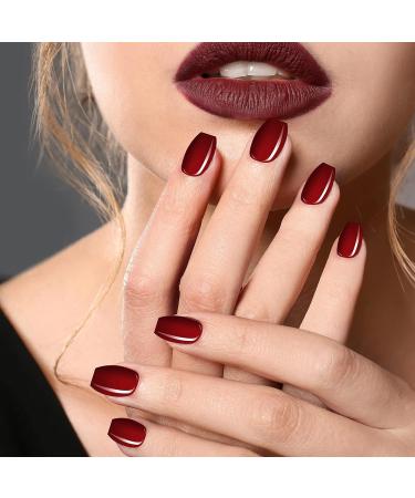 360 Medium Press-On Ballerina Coffin Nails | Full Cover Monochrome Fake Nails for Women & Girls | Bright Color Nail Decor - Buy Online on SooperMarket.com