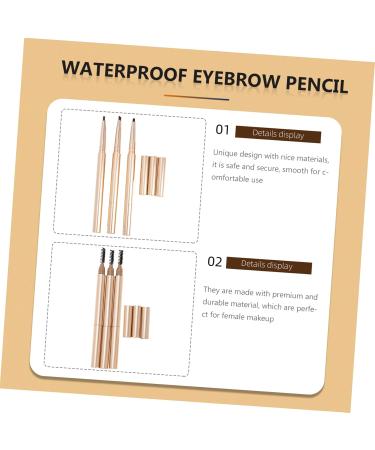 Angoily 3pcs Eyebrow Tools Accessories Makeup Women Pencils Proof Smudge Brow Waterproof Pencil - Buy Online on SooperMarket.com