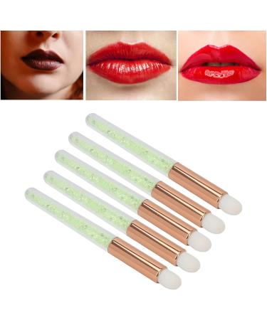 5pcs Lip Brush Round Tip Rhinestones Handle Soft Hair Makeup Brush for Lipstick Lip Gloss Lip Smudge Brush Professional Lip Makeup Brush - Buy Online on SooperMarket.com