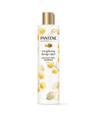 Pantene Sulfate Free Shampoo Hair Strengthening Anti Frizz Damage Repair Shampoo with Castor Oil Safe for Color Treated Hair Nutrient Blends 9.6 oz