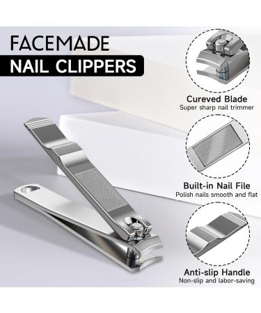 FACEMADE Nail Clippers Set Bright Sliver - Buy Online on SooperMarket.com