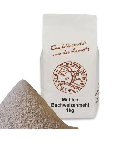 M hlen buckwheat flour 1kg in the best quality fresh from the R tze mill 100% regionally natural buckwheat ground 1000g 1 kg (1 Pack)