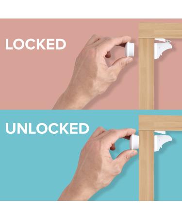 12 Magnetic Child Safety Cabinet Locks + 3 Keys - Baby Proof Cabinets & Drawers, Easy Install, No Tools Needed - Buy Online on SooperMarket.com