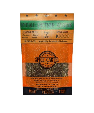 Spice Cartel's Middle Eastern Zaatar. Artisanal Spice Blend Inspired by the Middle East. 35g Resealable Pouch. Hand Made with Love in The UK. Middle Eastern Zaatar 35.00 g (Pack of 1)