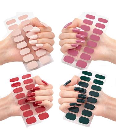 Sarafine Nail Strips Sarafine Nail Strips Kit Sarafine Starter Kit Semi Cured Gel Nail Strips Classic French Gel Nail Strips Easy to Apply and Remove Classic French Gel Nail Strips (Color : C