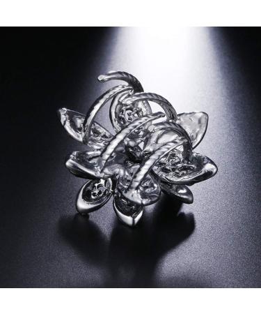 Kilofly 3pc Rhinestone Crystal Hair Clip Claw Barrettes Set for Women - 2 Small + 1 Medium - Buy Online on SooperMarket.com