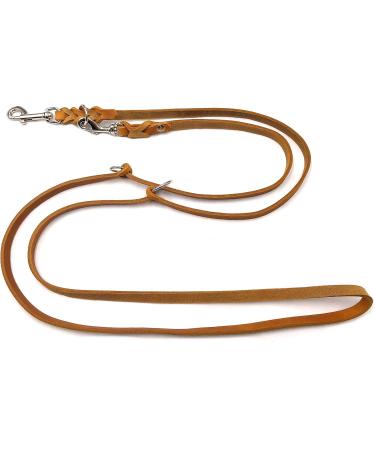 Adjustable Dog Liner for Small & Large Dogs - 3.50m x 12mm Cognac - Durable Double Linen - Buy Online on SooperMarket.com
