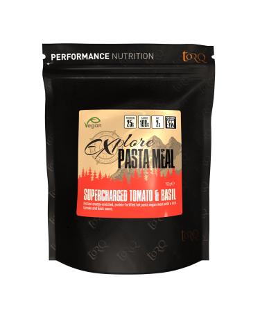Torq Explore Vegan Pasta Meal - Tomato & Basil - Healthy Dehydrated Expedition Food - 25g Protein - 100g Carbohydrate - 500cal 152g