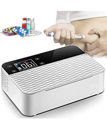 Insulin Refrigerator USB Portable Cooler Medical Fridge Portable Insulin Box Eye Drops Storage Car Refrigerator Insulin 2-8 Degrees Storage Box 1Battery