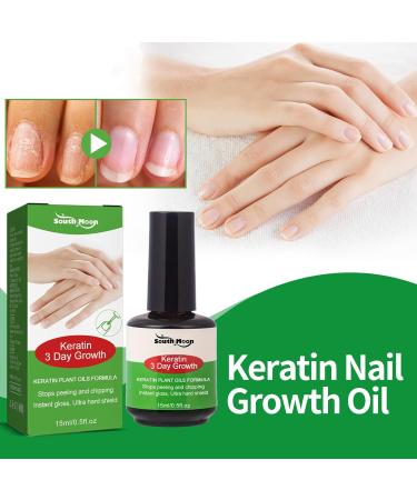 Keratin 3 Day Growth Nail Treatment & Strengthener - Nail Strengthener for Damaged Nails Thin Nails - Nail Growth Treatment for Nail Strengthener - Fast Keratin Nail Hardener - Buy Online on SooperMarket.com