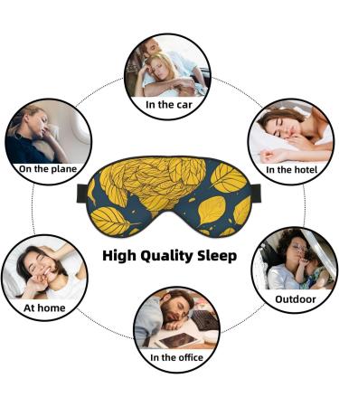Yellow Leaves Chicken Soft Sleep Eye Mask - Breathable Female Eye Patch for Travel & Relaxation - Buy Online on SooperMarket.com