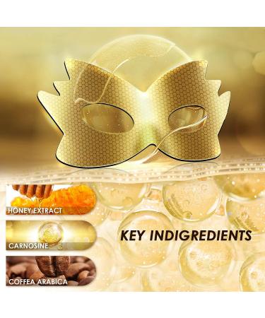 24k Gold Eye Masks - Under Eye Patches for Dark Circles and Puffiness - Honeycomb Eye Treatment Mask - Skincare for Adults Women Men Kids - 8 PCS - Buy Online on SooperMarket.com