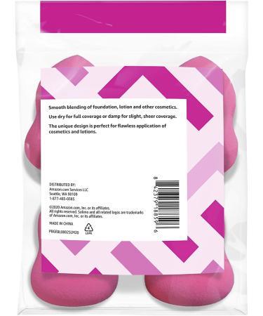 Solimo Large Blending Sponge 4-pack by Amazon Brand - Professional Makeup Blender Set - Buy Online on SooperMarket.com