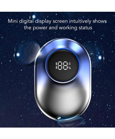 Buy Mini Electric Beard Clipper | Digital Display Stainless Steel Compact & Waterproof Trimmer for Men - Gradient Blue - Buy Online on SooperMarket.com