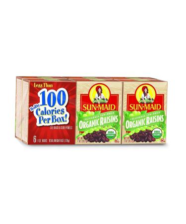Sun-Maid Natural Raisins 6 Count (Organic Pack - 3) 6 Count Pack of 3