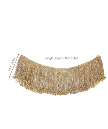 Snufeve6 Rhinestone Chain 14cm Crystal Trim Headwear Dresses for Wedding Dresses Necklaces