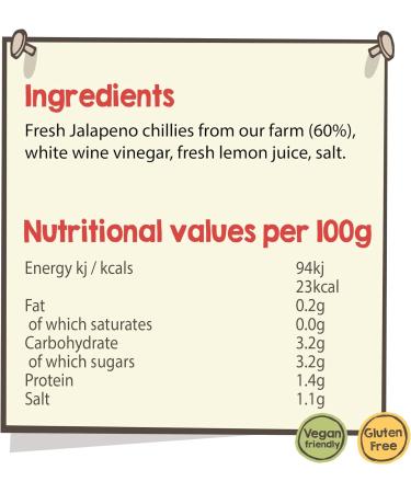 South Devon Chilli Farm Jalape o Chilli Sauce | Made from Fresh Jalape o Chillies - Distinctive Lemon-Flavour of Jalape os Heat Rating: 5/10-100ml Bottle (Single) - Buy Online on SooperMarket.com