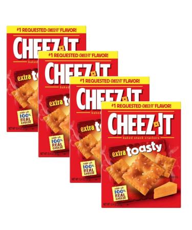 Cheez-It, EXTRA TOASTY, NEW FLAVOR! Baked Snack Crackers 12.4oz. 4 pack