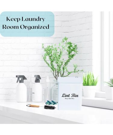 Magnetic Lint Bin for Laundry Room | Metal Lint Trash Can & Organizer | Farmhouse Decor - Efficient Laundry Storage Solution - Buy Online on SooperMarket.com
