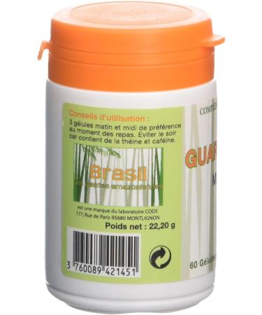 Brasil Guarana Bio Pilulier de 60 G lules - Buy Online on SooperMarket.com