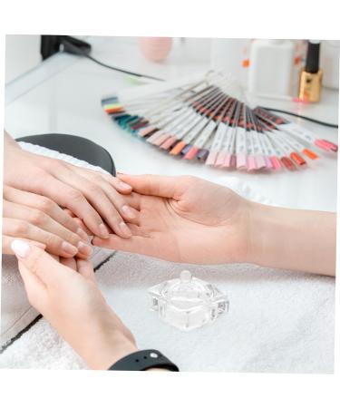 ABOOFAN Diamond Decor Candy Jar Nail Liquid Holder Acrylic Nail Supplies Dappen Dish for Acrylic Nails Nail Accessories Acrylic Nail Tools Nail Powder Heart-shaped Glass - Buy Online on SooperMarket.com