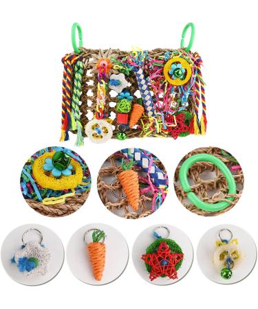 Wellensing Colorful Parrot Swing Toy | Natural Safe Wood Chew Block for All Birds (Red) - Buy Online on SooperMarket.com