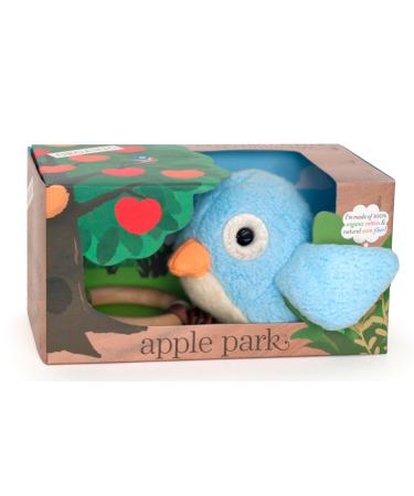 Apple Park Crawling Blue Birdie Teething Baby Toy - Organic Cotton & Bamboo Ring - Buy Online on SooperMarket.com