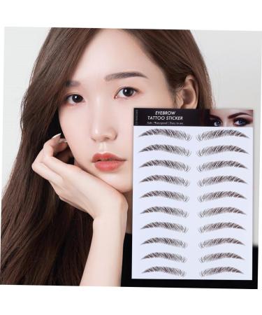 WOFASHPURET 4pcs Eyebrow Stickers Hair Like Eyebrows Stick on Imitation Eyebrow Transfer Stickers 4d Make up - Buy Online on SooperMarket.com