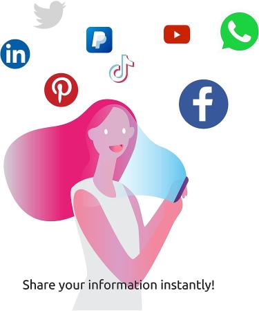 Social Master NFC Tag for Instant Contact & Social Sharing - iOS/Android Compatible (Navy) - Buy Online on SooperMarket.com