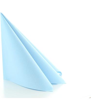 Prime Guest Light Blue Napkin - Premium Airlaid Fabric for Weddings & Celebrations | 50 Pack 40x40 cm Fold - Buy Online on SooperMarket.com