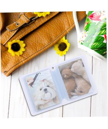 PRETYZOOM Mini Picture Album Keychain Photo Album Leather Scrapbook Wedding Picture Album Business Cards Holder Books Lovers Clip 11X8cm As Shown 4 - Buy Online on SooperMarket.com