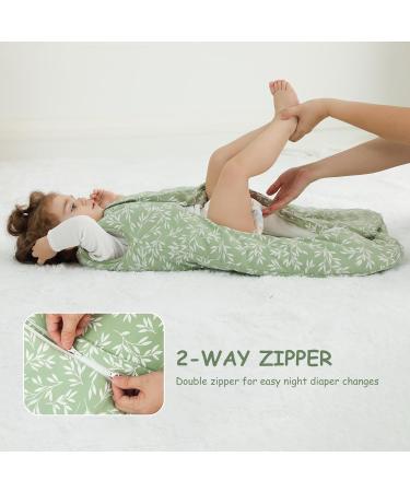Looxii 3.5 TOG 100% Cotton Baby Sleeping Bag | Newborn Sleepsack for Boys and Girls 12-18 Months | Soft Wearable Blanket | Green Leaf Design - Buy Online on SooperMarket.com