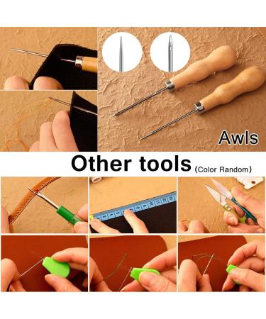 Tikjiua 59 Pcs Leather Sewing Kit - Heavy Duty Needles & Thread for Upholstery Repair - Large-Eye Stitching Needles for Carseat, Boots, Sofa - Buy Online on SooperMarket.com