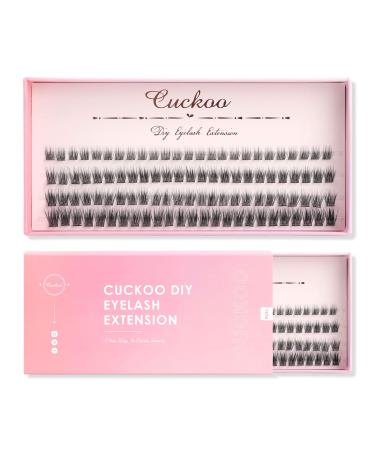 Cuckoo Cluster Lashes Individual False Eyelashes Extension  DIY Eyelash Extensions  3D Fluffy Effect C Curl Mixed Length Individual Cluster Lashes(9mm*25 12mm*50 15mm*25)  100 Pcs Volume Lash Clusters Cluster Lash-01