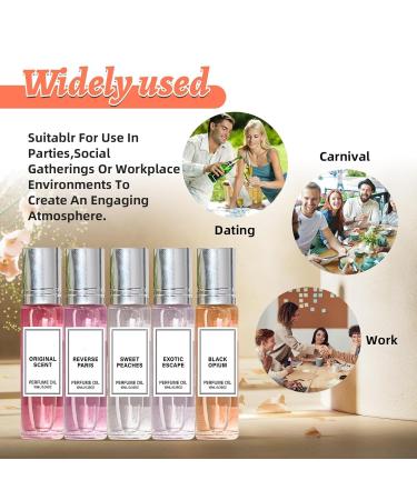 Pheromone Perfume Collection Pheromones Perfumes for Women Roll On Pheromone Perfume for Women Enhanced Scents Long-Lasting Portable (5PC) (4PACK-B) - Buy Online on SooperMarket.com