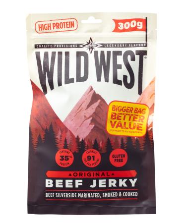 Wild West Beef Jerky 300g Original Beef Beef Jerky high Protein Dried Meat Protein Snack 1 Pack