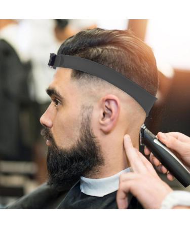 Hairline Shaping Tool | Hairline Shaping Haircut Bands Tool - Adjustable Curved Silicone Haircut Bands for Hair Salons and Home Black - Buy Online on SooperMarket.com