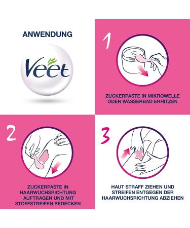 Veet Sugaring Sugar Paste Vanilla Blossom - Smooth Skin Hair Removal 500ml (2-Pack) Lasts Up to 4 Weeks - Buy Online on SooperMarket.com