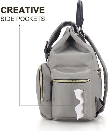 VS VOGSHOW Diaper Bag Backpack: Stylish & Durable Gray Maternity Nappy Bag - Buy Online on SooperMarket.com