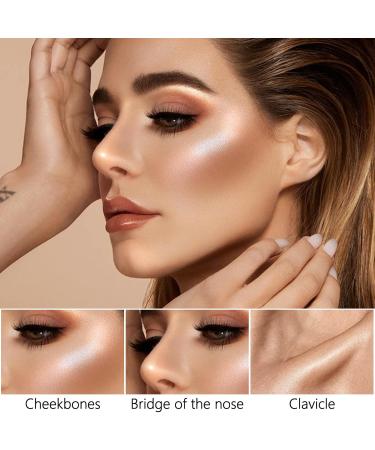Contouring Stick Set - 2 PCs Cream Bronzer & Highlighter | Long-lasting Makeup for Face & Neck (Light Medium) - Buy Online on SooperMarket.com