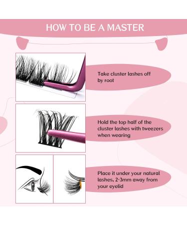 Cluster Lashes 72 Pcs Lash Clusters DIY Eyelash Extension Individual Cluster Eyelashes Tender Style Self-Application Fluffy Super Thin Band Reusable Soft & Comfortable(Tender-D-8-16mix) 8-16 mix Tender - Buy Online on SooperMarket.com