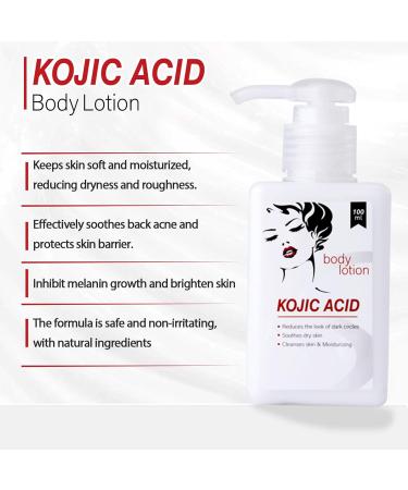 Quick Absorbing Body Cream 100ml Body Lotion Nourishing Moisturizing Skin Brightening Mild Body Cream Skin Brightening Moisturizing Kojic Acid Body Lotion for Dry Skin - Buy Online on SooperMarket.com