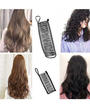 Vintage Bananen Crest Clips | Stretchable Dual Ridge Hair Clips - 4-Pack by Taizer | International Shipping - Buy Online on SooperMarket.com