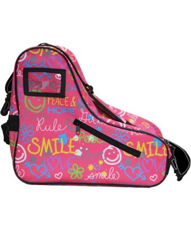 Epic Skates Limited Edition Roller Skate Bag - Pink Smile, One Size | Shop Now - Buy Online on SooperMarket.com