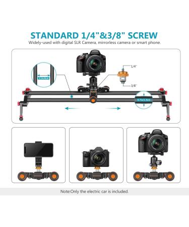 Neewer Wireless Video Camera Dolly: 3-Wheel Motorized Track Slider with Remote Control - Compatible with DSLR, Camcorder, GoPro, iPhone, Android | Electric Dolly Car - Buy Online on SooperMarket.com