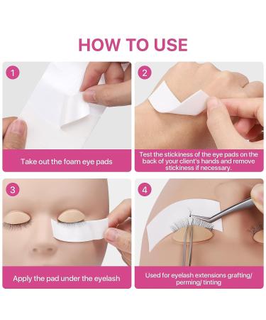 110 PCS Pre-cut Foam Tape Eye Pads for Lash Extensions - Lint Free, Hypoallergenic Under Eye Pads | Lash Supplies - Buy Online on SooperMarket.com