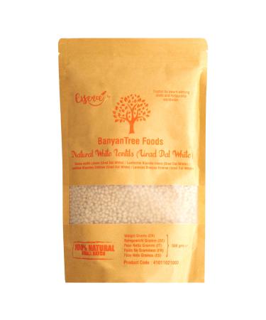 BanyanTree Foods White Urad Dal (Whole) | Urid Dal | Urad Dal Gota| White Lentils 500g All Natural Indian Origin | Unpolished | Vegan | Non-GMO | No Salt or fillers